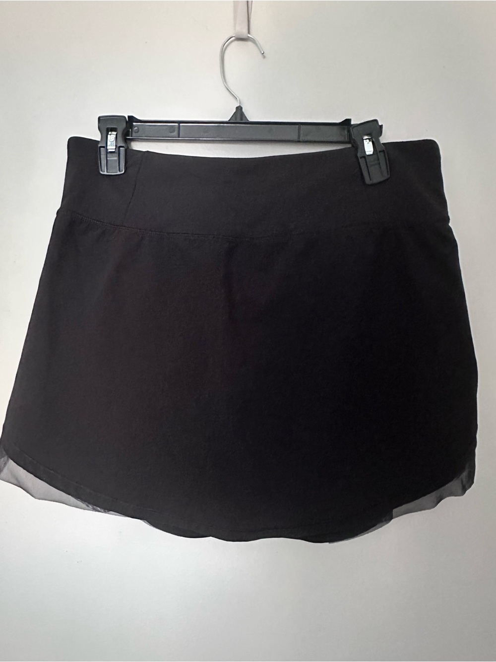 CALIA by Carrie Underwood Black Skort with Sheer Hemline